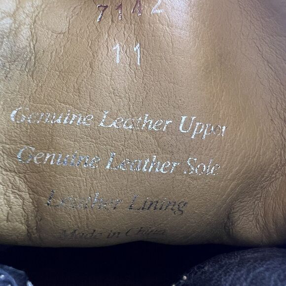 Gordon Rush Black Leather Slip On Loafer Shoes with Studs Men’s US 11 7142 - Picture 11 of 16